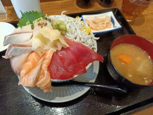 海鮮丼と唐揚げ 百海里