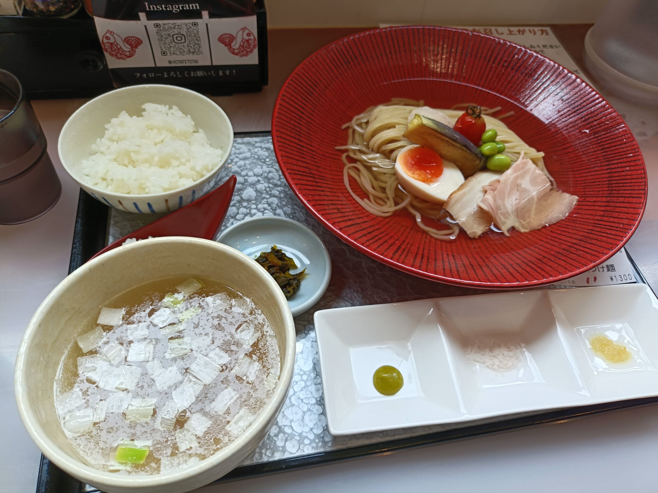 帆立と鯛と麺